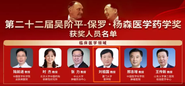 喜讯！我院刘祖国教授获第22届获吴阶平-保罗·杨森医学药学奖1.png